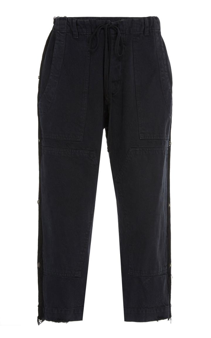 Greg Lauren Cropped Denim Pant