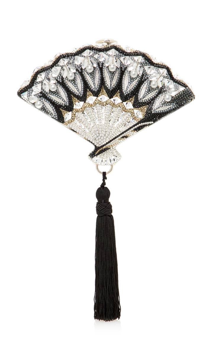 Judith Leiber Couture Crystal Fan Clutch