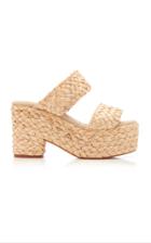 Castaer Raffia Platform Sandals