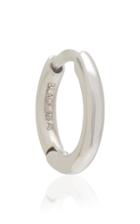 Maria Black Marco White Rhodium Plated Huggie Earrings