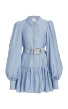 Moda Operandi Acler Sherwood Puff-sleeve Crepe Mini Shirt Dress
