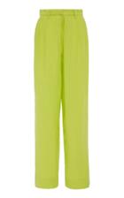 Moda Operandi Mara Hoffman Eldora Pleated Hemp Straight-leg Pants Size: 0