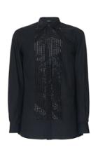 Balmain Tailoring Fit Strassed Plastron Shirt