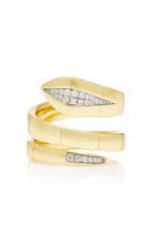 Fallon Wrap Gold-plated Cubic Zirconia Ring