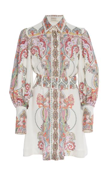 Zimmermann Ninety-six Paisley Linen Shirt Dress