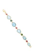 Bahina 18k Gold Aquamarine And Tourmaline Bracelet