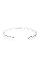 Sabine Getty White Gold Zig Zag Choker With Blue Sapphire