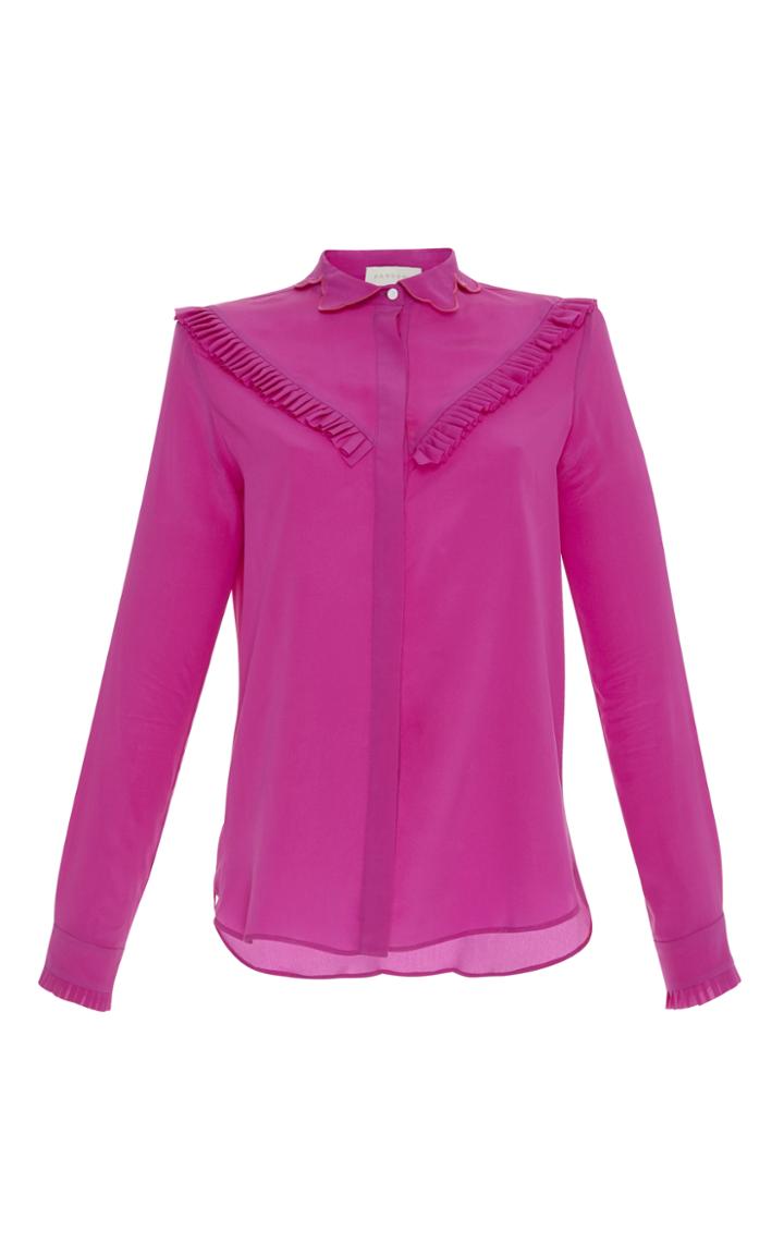 Parden's Purple Tali Ruffle Shirt