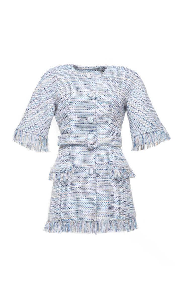 Moda Operandi Huishan Zhang Xena Belted Tweed Jacket