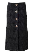 Rodebjer Leilani Tweed Button Up Midi Skirt