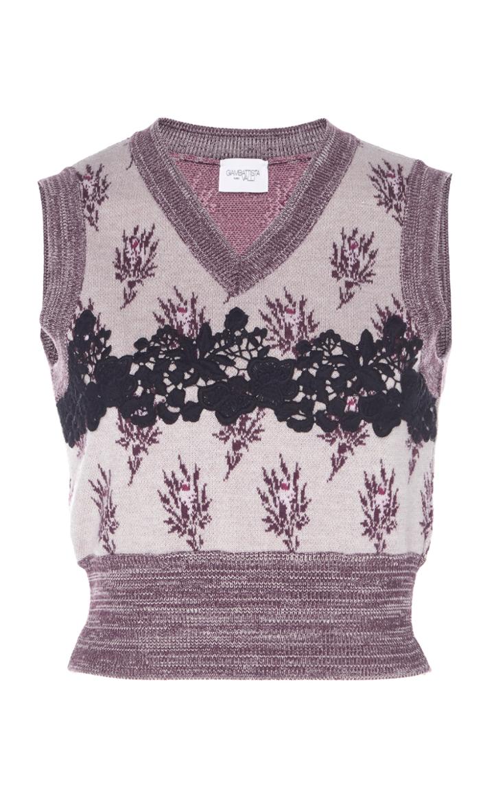 Giambattista Valli Cropped Jacquard Tank