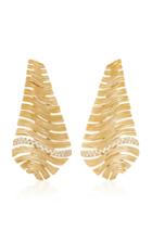 Hueb Plisse 18k Gold Diamond Earrings