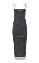 Moda Operandi Mach & Mach Crystallized Mesh Bow-accented Midi Dress Size: S