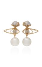 Kendra Pariseault High Frequency Geometric Gold Pearl Earrings