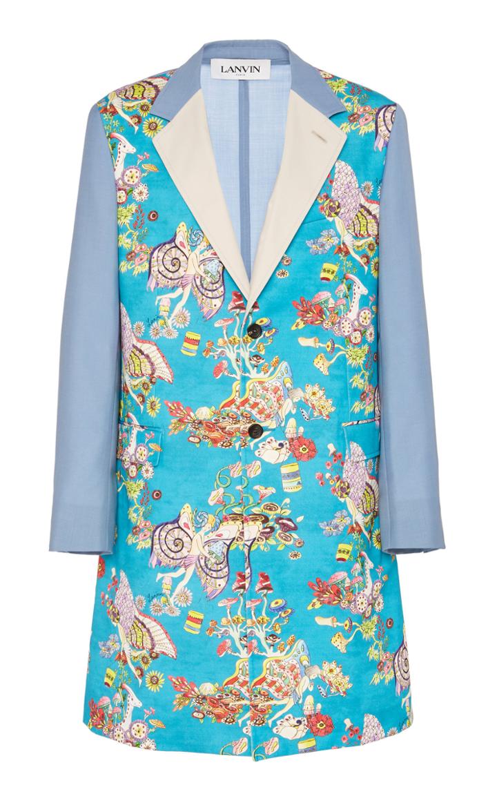 Lanvin Printed Notch Lapel Coat