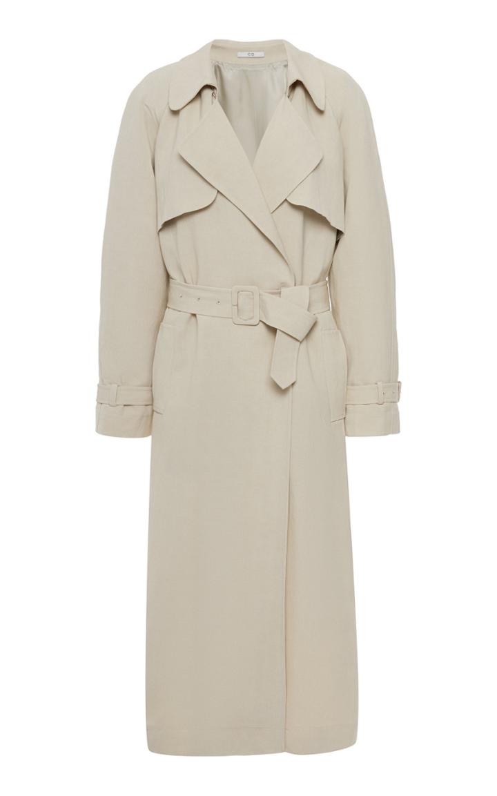 Co Belted Twill Trench Coat