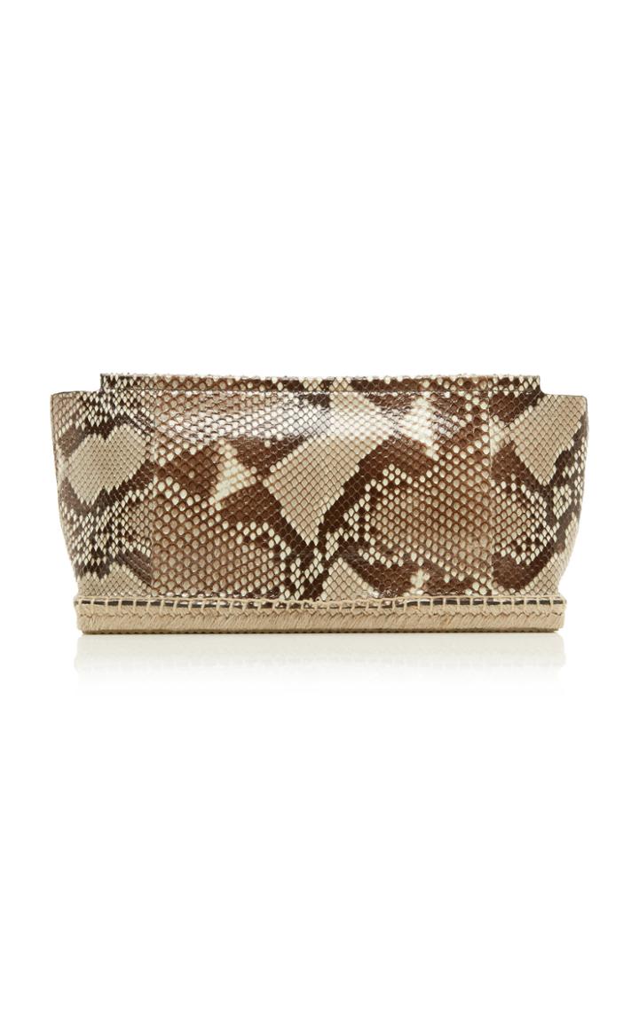 Moda Operandi Altuzarra Espadrille Python Evening Clutch