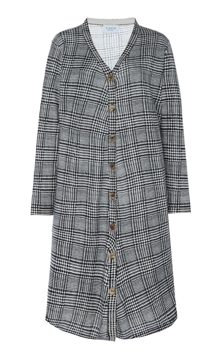 Moda Operandi Tuinch Plaid Silk-blend Button-front Tunic Size: M