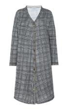 Moda Operandi Tuinch Plaid Silk-blend Button-front Tunic Size: M