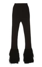 Prabal Gurung Knit Fringe Hem Flared Pants