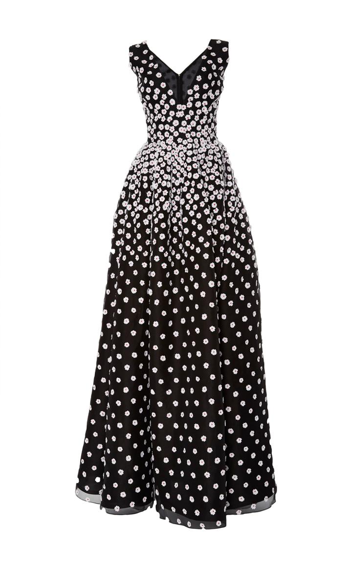 Oscar De La Renta Sleeveless Daffodil Dress