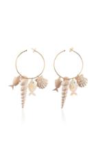 Rebecca De Ravenel Tallulah White Wood Charm Hoop
