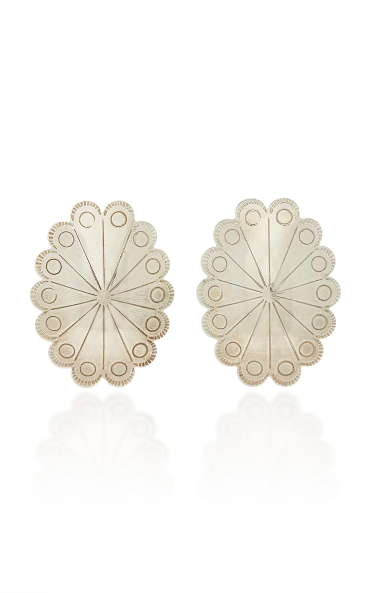 Fallon : Found Fallon: Found One-of-a-kind Oval Etched Conch Earring