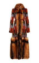 J. Mendel Patchwork Full Length Fur Coat