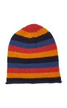 The Elder Statesman Lil' Lookout Striped Cashmere Beanie