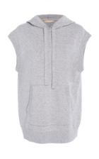 Michael Kors Collection Sleeveless Cotton Cashmere Blend Hoodie