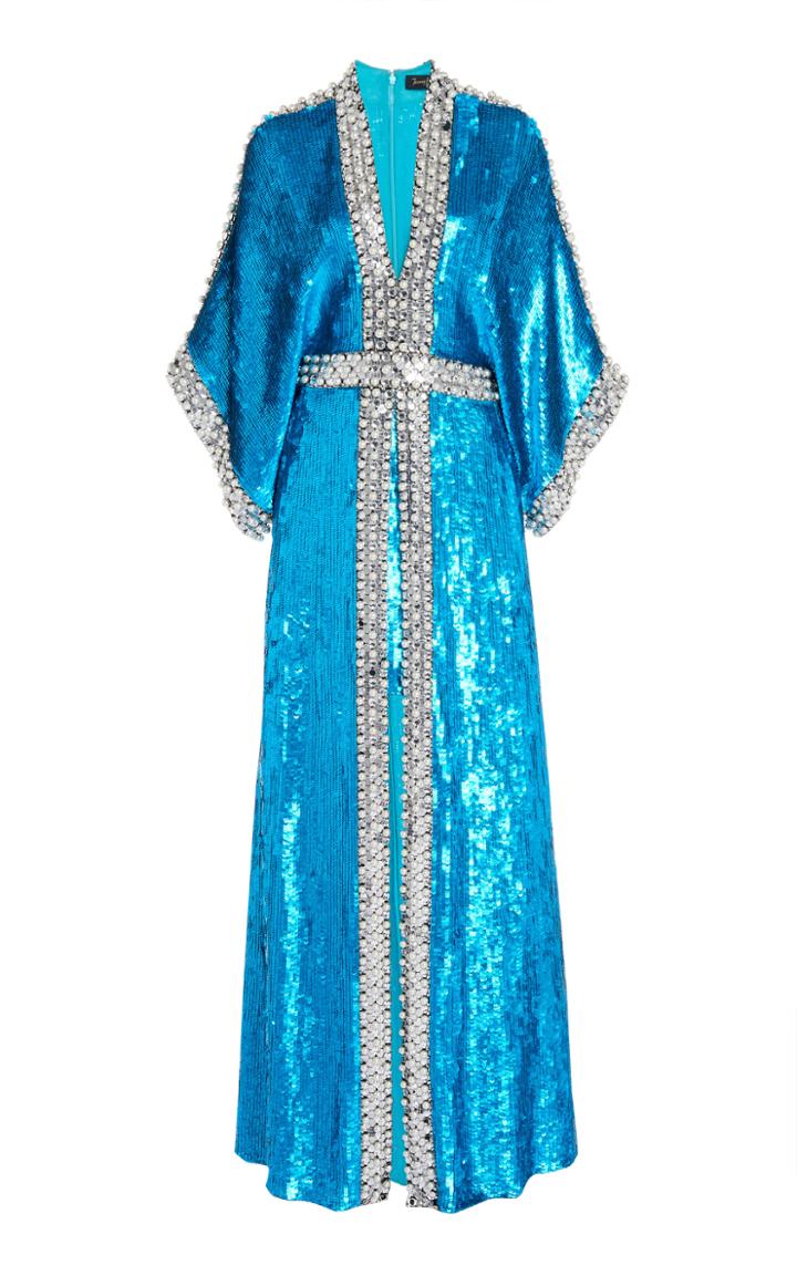 Moda Operandi Jenny Packham Christie Pearl-embellished Sequined Gown