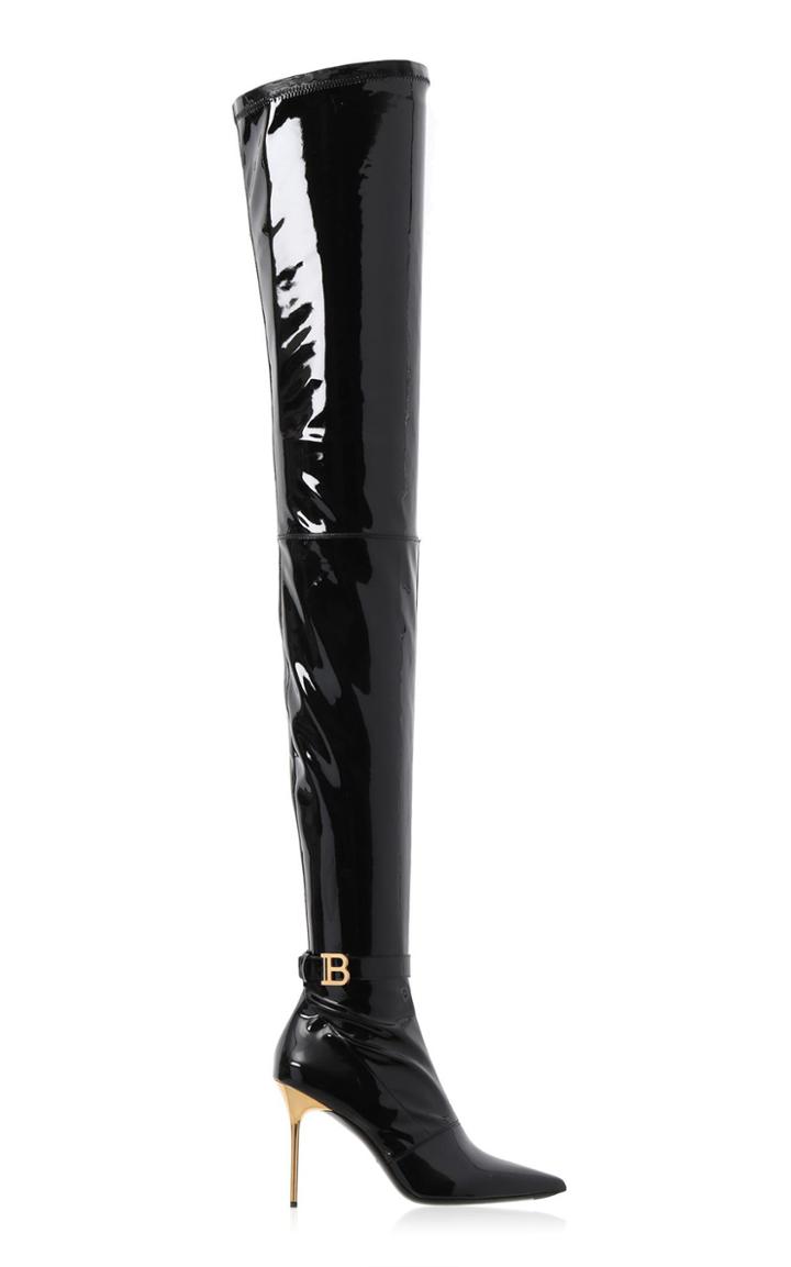 Moda Operandi Balmain Over The Knee Raven Boots