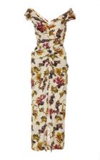 Moda Operandi Jason Wu Collection Floral-print Sateen Off-the-shoulder Dress Size: 2
