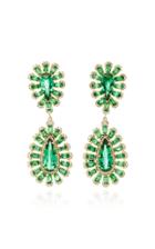 Sutra Tsavorite And Tourmaline Starburst Earrings