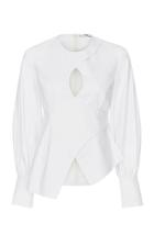 Moda Operandi Safiyaa Osaka Front Overlay Cotton Shirt