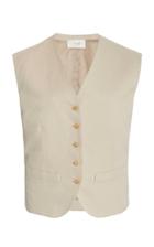 Moda Operandi The Row Vega Herringbone Cotton-linen Vest