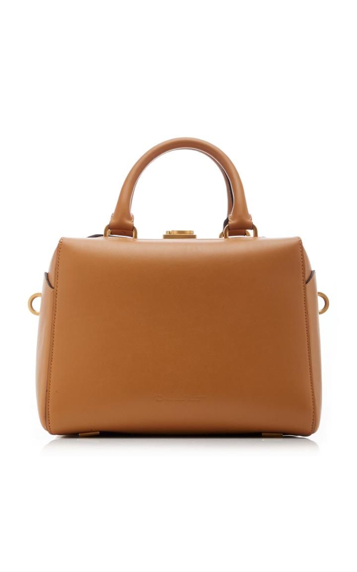 Moda Operandi Oscar De La Renta Small Bylaw Leather Top Handle Bag