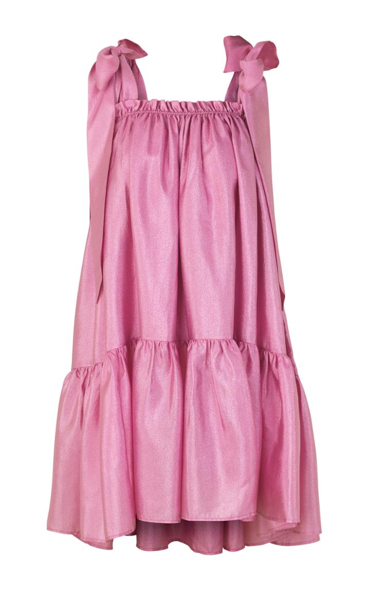 Stine Goya Serena Ruched Shoulder Tie Dress