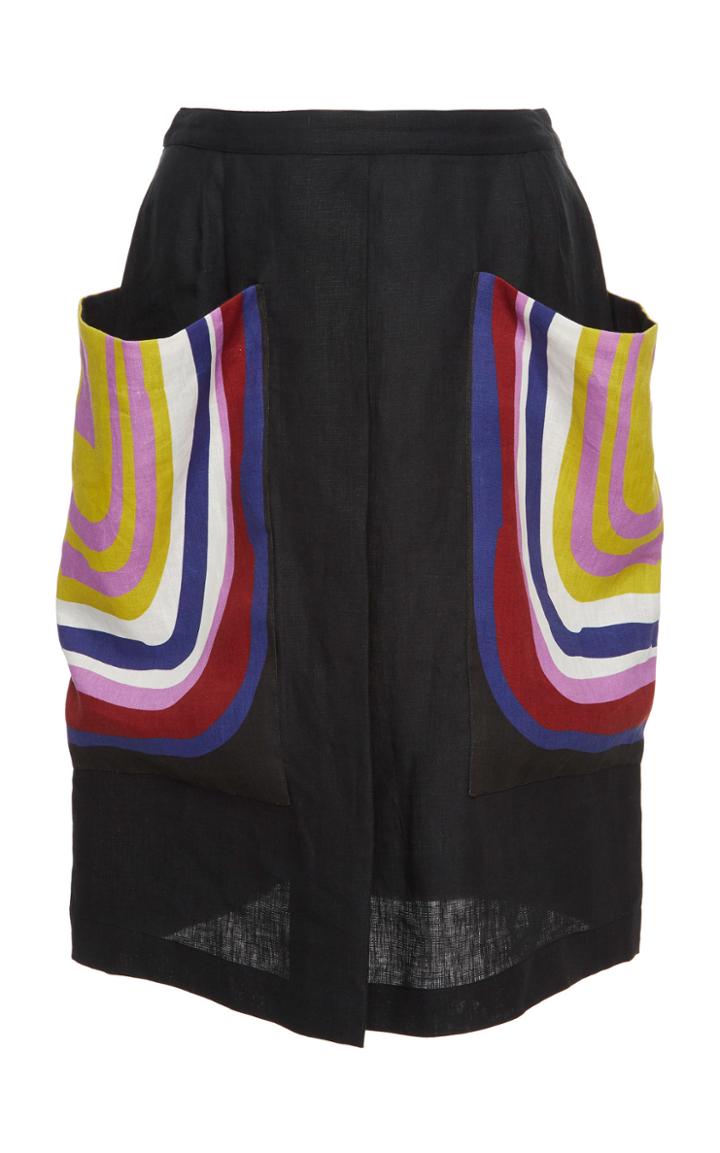Tomas Maier Arched Print Pocket Skirt