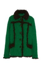 Anna Sui Contrast-trimmed Mohair Coat