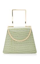 Cult Gaia Arezoo Croc Embossed Leather Top Handle Bag