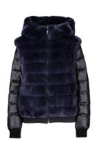 Lysa Lash Furs Mira Hooded Zip Up Coat