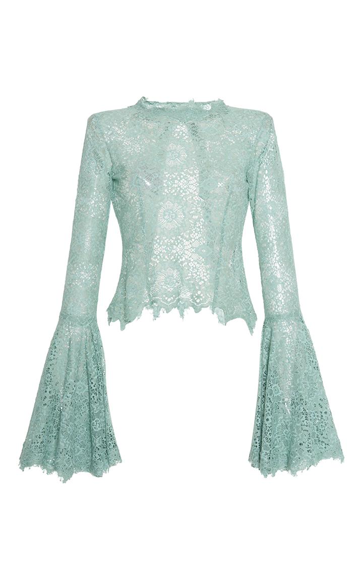 Luisa Beccaria Lace Blouse With Wide Sleeves