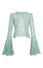 Luisa Beccaria Lace Blouse With Wide Sleeves