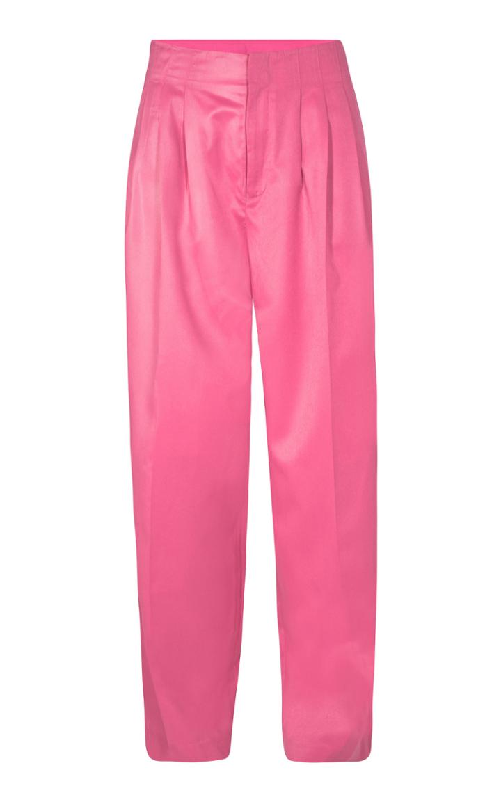 Moda Operandi Rotate Janis Pleated Satin Wide-leg Trousers