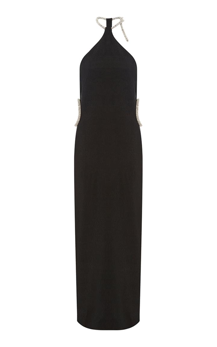 Christopher Esber Crystal-embellished Crepe Halterneck Dress