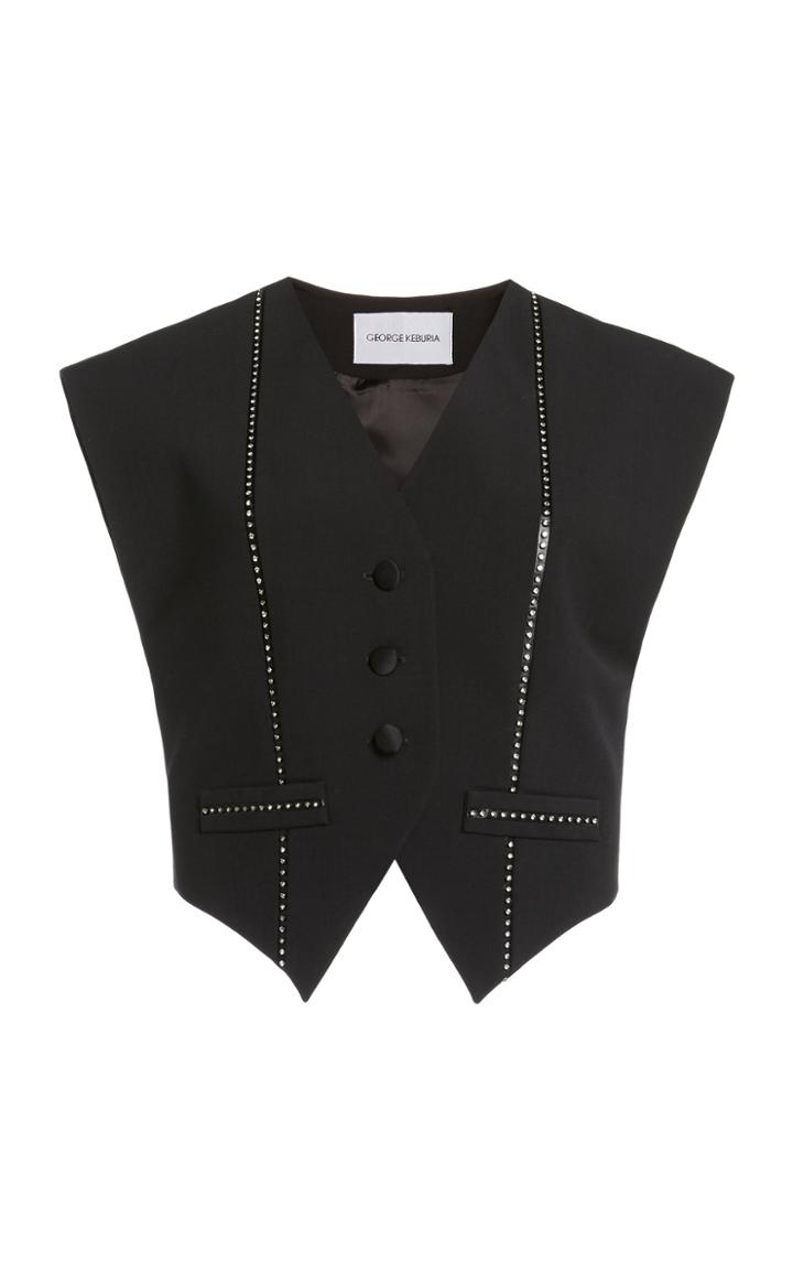 Moda Operandi George Keburia Crystal Embellished Vest