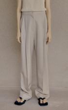 Moda Operandi Low Classic Pleated Wool-blend Straight-leg Trousers