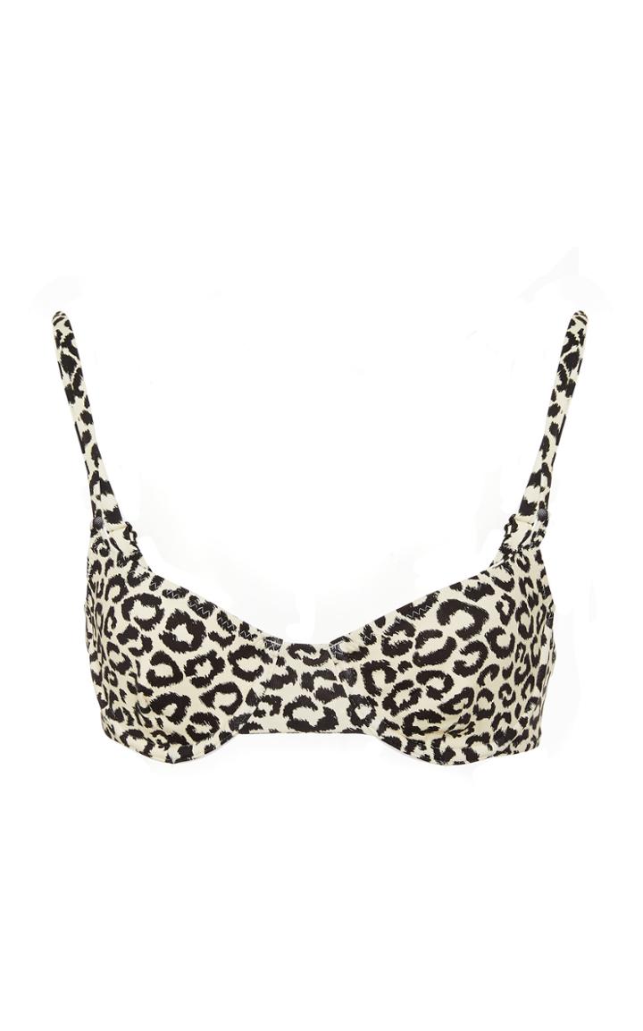 Solid & Striped Eva Leopard-print Bikini Top