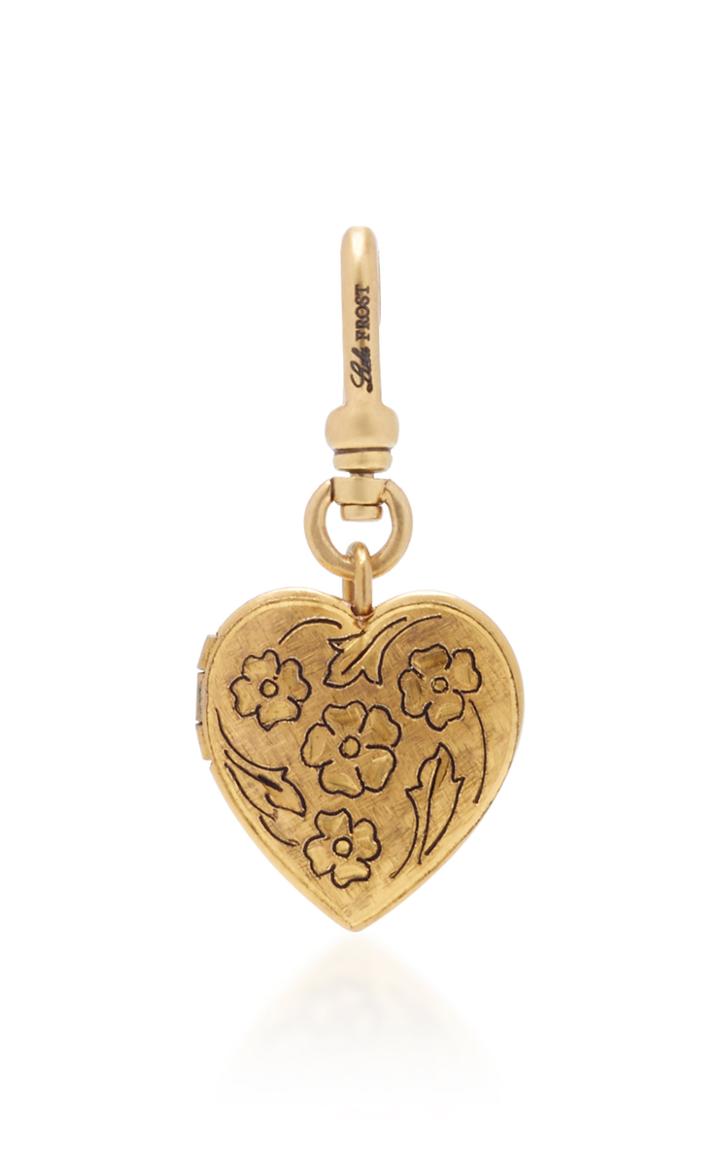 Lulu Frost One-of-a-kind Enamel Heart Locket Charm C.1950